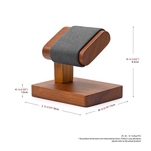 Solid Wood Single Watch Display Stand for Men Jewelry Watch Showcase Stand Display (Gray) - color: Gray