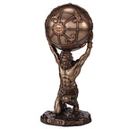 Veronese Design 5 1/2 Inch Atlas The Titan Who Holds The Sky Resin Sculpture Cold Cast Bronze Finish