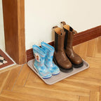 Boot Tray 2 Packs All Seasons Multi-Purpose, Waterproof Boot Trays for Entryway Indoor & Outdoor, Non-Slip Shoe Tray, 16.7"x12.8",Tan - color: Tan