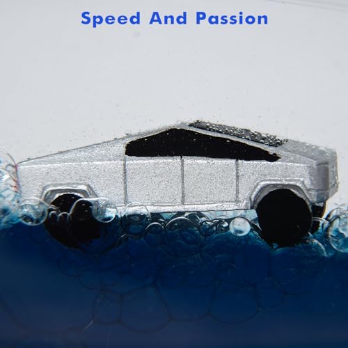 Honsheng Unsinkable Truck Pickup Car Toy Model Acrylic Paperweight Desk Decorations Liquid Wave Cruise Ship Fluid Drift Bottle Boat in a Box Toys - size: Large