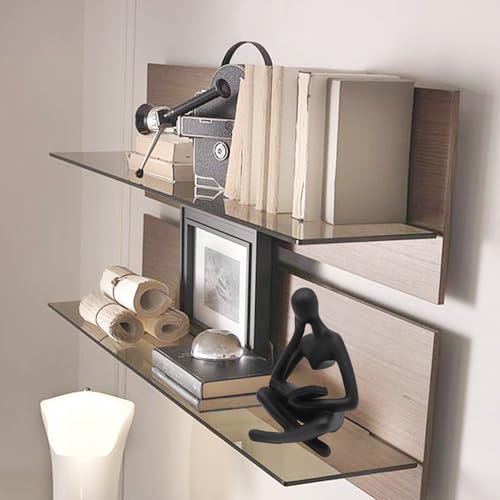 Reading Women Statue, Thinker Sculptures, Abstract Art Ornament, Modern Aesthetic Figurine Decoration, Suitable for Home Living Room Bedroom Office Shelf Table Desk Bookshelf Decor - color: Black Left, size: Small