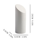 Sculpture Simple Modern Cylinder White Three-Dimensional Ceramic Table Top Decoration TV Cabinet Porch Interior Decoration Decoration