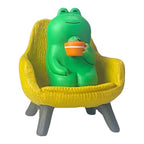 Miniature Frog Anime Figurines - Resin Desk Figurines, Cool Office Gadgets for Desk, Fun Desk trinkets Gift for Frog Lover（Yellow Sofa） - size: 01-frog-sofa-yellow