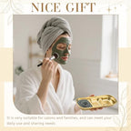 Teenyyou 4 Pcs DIY Esthetician Bowls Face Mask Tray Esthetician Supplies Stainless Steel Gold Compartment Serving Tray Women Skincare Products for Spa Salon Aesthetician Beauty, Nail Art (Medium) - color: Gold, size: Medium