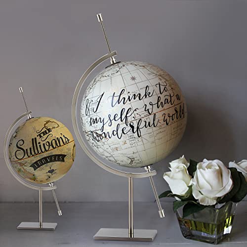 JUXYES Silver Toned Sphere Holder Caliper Stand, Hold 1-1/2 to 5, Caliper Style Display Stand for Mineral, Ornament, Gem, Shell, Coin, etc - color: Silver, size: M