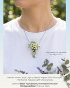 DIY Flower Bouquet Necklace Wearable Vase Pendant Insert Real Dried Flowers Handmade Customizable - color: 1pc(no Flower)