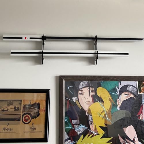WANLIAN Sword Display Wall Mount, Sword Display Wall Mount, Acrylic Two-Layer Wall Mounted Samurai Sword Stand Display Stand, Luxury Table Stand for Katana or Wakizashi Sword, can Support All Swords