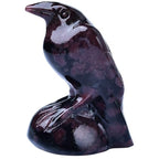 Natural Garnet Crystal Raven Statue 2" Healing Crystal Handmade Sculpture Lucky Guardian Pocket Statues Reiki Meditation Office Home Decoration Gift - color: Garnet