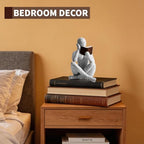 3 Packs Reading Women Thinker Statue, Modern Abstract Decoration on Shelf Table Desk, Home Decor for Living Room, Office