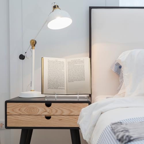 RattanView 2 Pcs Acrylic Book Stand, Clear Easel Stand for Display, Acrylic Plate Picture Frame Display Holder for Picture Book Decorative Plate Platter Photo(10 x 5 x 9 Inch) - size: 10 x 5 x 9 Inch