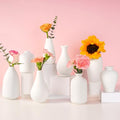 8 Pack Ceramic Bud Vase, White Ceramic Vase Modern Mini Bud Vase in Bulk for Centerpieces, Small White Vase for Flowers Pampas Grass, Wedding, Home - color: White-set of 8