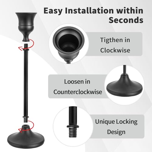 CHILL RECIPE Black Candlestick Holder Tall Taper Candle Holder for Home Decor Table Centerpiece Party Festival Decorations Halloween Decoration (4 Set 12Pcs) - color: Black, size: 4 Sets-12Pcs
