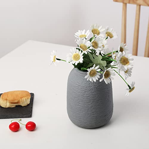 Grey Ceramic Vases, Textured Modern Vases, Home Decor Vases, Can Also Be Used As Best Decoration for Others On Christmas, Independence Day and Other Festivals.(ZJ Gray) - color: Zj Grey