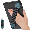 MoKo Security Hand-Strap for 9-11 Inch Tablet, iPad/Kindle Fire HD/Samsung, High-Elasticity Versatile Hand Strap Lightweight Finger Grip Holder, Lake Blue - color: Lake Blue, style: Patterned Strap
