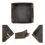Hide & Drink, Leather Catchall Change Keys Coins Jewels Box Tray Big Storage, Handmade Includes 101 Year Warranty :: Dark Jade - color: Dark Jade