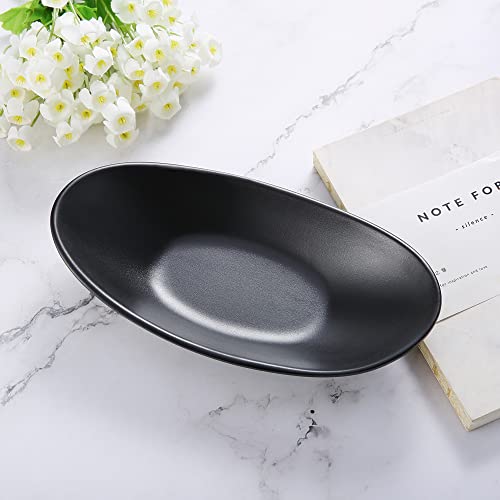 Black Ring Dish Centerpiece Jewelry Tray Key Tray Organizer for entryway, Dresser Decor Key Dish Jewelry Bowl Decorative Dish (Big Oval) - color: Big Oval