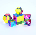 CMY Cubes The Aether (50mm) - Cyan, Magenta & Yellow Polyhedron - Subtractive Color Mixing Optical Octahedron - Teaches Subtractive Color Mixing - Educational, Physics & Kinetic Art Desk Object