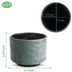 lizimandu Round Leather Art Supply Organizer,Remote Control Holder,360 Degree Spinning,Multi-Functional Pencil Holder,4 Compartments Desktop Stationary Organizer(1-Carved Cooper Green) - color: 1-Carved Cooper Green
