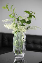 Glass - Vase - Clear - 10.25" Height - Heavy Durable - Made in Europe - by Barski