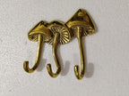 Brass Mushroom Wall Hook Sculpture Unique Decorative Hook for Home Office and Restaurant Decor