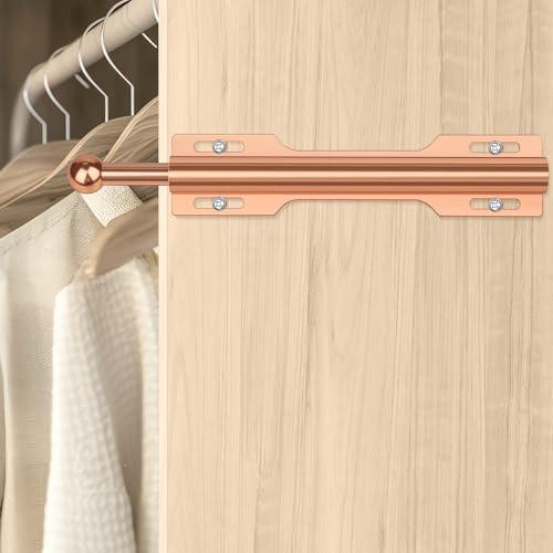 12" Valet Rod for Closet Pull Out (2 Pack, Rose Gold) - color: Rose Gold, size: 2 Pack