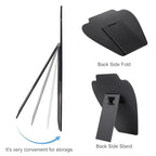 TENINYU Black Necklace Earring Jewelry Display Stand, 8 x 7 Inch Foldable Black Velvet Necklace Bust Easel Chain Holder Organizer Rack for Home or Store Show (4 Pack) - size: 4 Pack