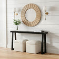 Plank+Beam Solid Wood Console Table, 66 Inch, Sofa Table, Narrow Entryway Table for Hallway, Behind The Couch, Living Room, Foyer, Easy Assembly, Black - color: Black, size: 66" Console Table