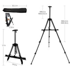 RRFTOK Easel Stand for Sign and Painting: Art Portable Adjustable Metal Tripod Easels for Display Height from 17 to 66 Inch -Canvas Stand for Table-Top/Floor Paint - Gifts for Teens Art Supplies - style: 66BC 1-pack