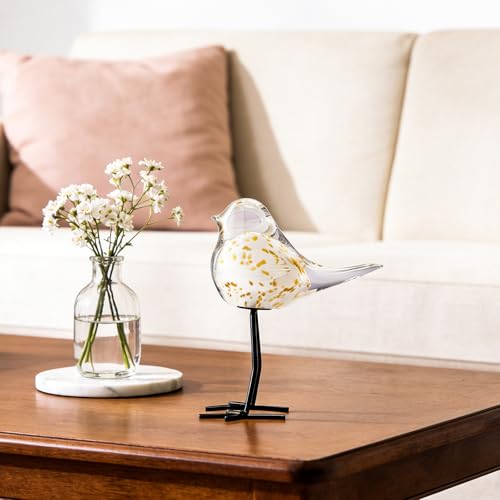Glass Bird Figurines Art Collectible Ornaments Statue Figurines Modern Handmade Sculpture Home Decor - color: Bd-7