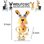 Dog Solar Lights Outdoor,Yard Art Metal Dog Statues,Outdoor Funny Statue for Garden Decor Yard Lawn Ornaments - style: Sit Dog