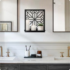 Aesthetics Candle Wall Holder, Modern Bathroom Wall Art for Living Room Bedroom Bathroom (2 Pack 11.8 x 13 in) - color: Black- Aesthetics