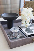 Crystal Candle Dish — by Alice Lane Home Collection — Size Small — Clear K9 Crystal Design — Smooth, Round Cutout is Perfect for Your Favorite Candle or Diffuser — Centerpiece with Elevated Style - size: Small