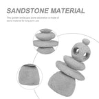 GANAZONO Simulated Rockery Stone 1.69 Inch Sandstone Sculpture for Bonsai and Zen Rock Garden Decor Stacking Stones Accent for Home and Micro Landscape