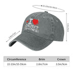 I Love Object Shows Caps for Men Object Shows Mens Baseball Hats - color: Gray