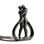 Modern Abstract Couple Statue, Kissing Lovers Sculpture Figurine for Home Decor Living Room Bedroom Bookshelf Office, Gift for Wedding Anniversaries, Love Decor Ornament for Valentines - Style C - style: Style C