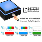 LED Light Base for Glass Art Lighted Display Stand for 3D Crystal Square Multicolor Lighting Pedestal - Flat
