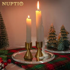 NUPTIO Glass Candle Plate for Home： Set of 2 Large Pillar Candle Tray - 7 inch Diameter Round Candle Dish for Home Wedding Party Easter Table Centerpiece - size: Large-2Pcs