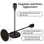 Oatnauxil Matte Black Candle Holders Black Candlestick Holders Metal Candle Holder for Wedding, Dinning, Party, Fits 3/4 inch Thick Candle&Led Candles (Set of 6 Pcs) - color: Matte Black