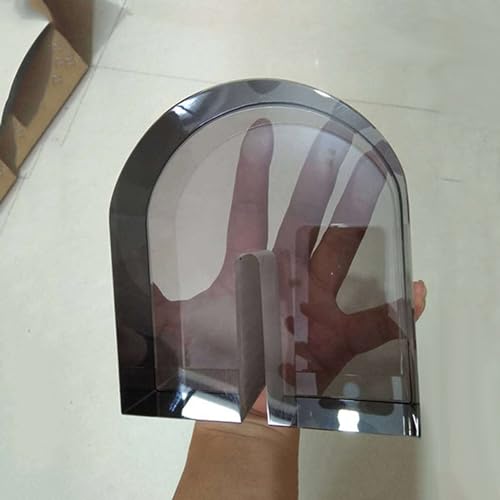 AETVRNI 1 Pair Crystal Bookends for Shelves Heavy Decorative Glass Bookends for Heavy Books Geometric Arch Shape Book Ends Home Office Decor,Gray - color: Gray