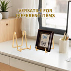 Plate Holder Easel Display Stand - 4.5 inch Metal Plate Stands for Display - Tabletop Picture Stand - Gold Iron Easels for Display Pictures | Photo Frames | Book | Decorative Plates | Plaque -2 Pack - size: 4.5 inch-2
