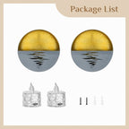 Gold Wall Sconces Set of Two: Flameless Candle Sconces Night Light for Indoor Livingroom Bedroom - Metal Sunrise Decor Wall Candle Holder with Tealight for Hallway