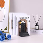 1 Pcs Unique Book End Decorative，Antique Bookend Art Deco Bookend，Unique Bookend Book Stopper Book Holder Decorative Book End for Shelves Desk Home Office Bookshelf Decoration Antique Books Decor