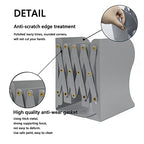 Adjustable Metal Bookends Heavy Duty for Shelves, 2 Dividers, Anti-Slip Design Expandable Book Ends for Desk, Office(Gray, 19 inches Max) - color: Gray