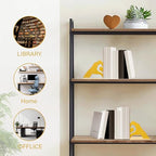 Heart Shape Hand Design Gold Bookends – Unique Decorative Bookends for Shelves – Perfect for Kids Room – Book Stopper for Shelves – Modern Black Bookends