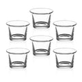Royal Imports Candle Holder Hanging Oyster Votive Tealight Glass for Wedding, Birthday, Holiday & Home Decoration, Set of 6