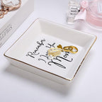 Mom Gifts from Sister Mothers Day Gifts Birthday Gifts for Mum Christmas Thanksgiving Gift Female Small Unique Trinket Tray Ceramic Jewelry Dish Ring Holder,Remember I Love You Mom - color: Remember Mom