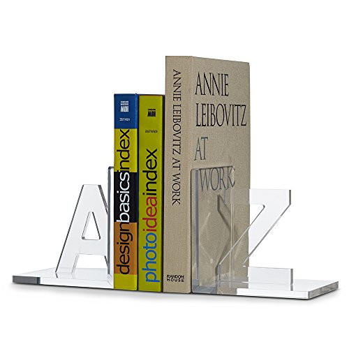 Vandue OnDisplay Luxe Crystal Acrylic Bookends A to Z