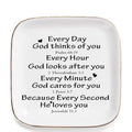 Christian Gifts for Women Faith Jewelry Dish, Religious Gifts Gifts for Women Birthday Christmas Ring Dish Jewelry Tray Gift -Every Second God He Loves You - style: Every Second God Loves You