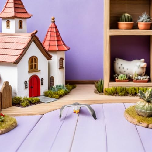 Hemoton Mini Seagull Ornament 3.14In Desktop Decoration Lifelike Bird Craft Sculpture for Indoor Outdoor Display Table Accent