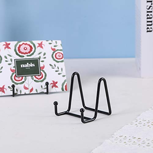 Artliving Plate Stands for Display - Iron Easel Stand Plate Holder Display Stand Picture Frame Stand for Pictures | Photo|Decorative Plate |Dish | Tabletop Art - 3 inch-Black - size: 3“（6 pack）